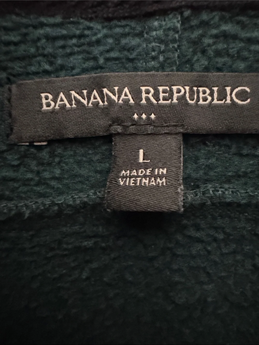 Banana Republic Dark Green Quarter-Zip Pullover Sweater
